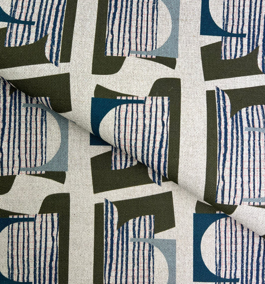 Mirren - Dark Olive & Blue