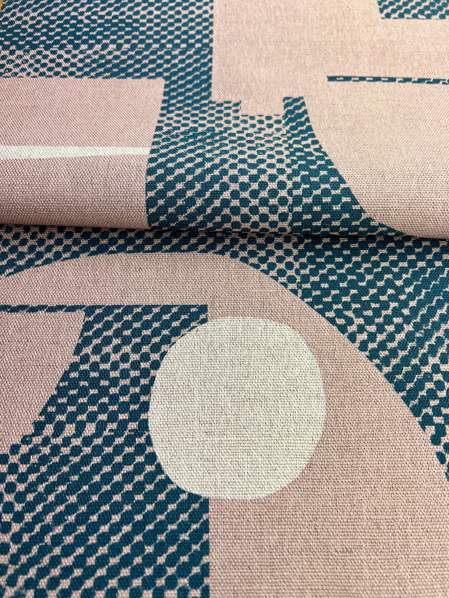 Thea Dappled - Pink Clay & Petrol Blue
