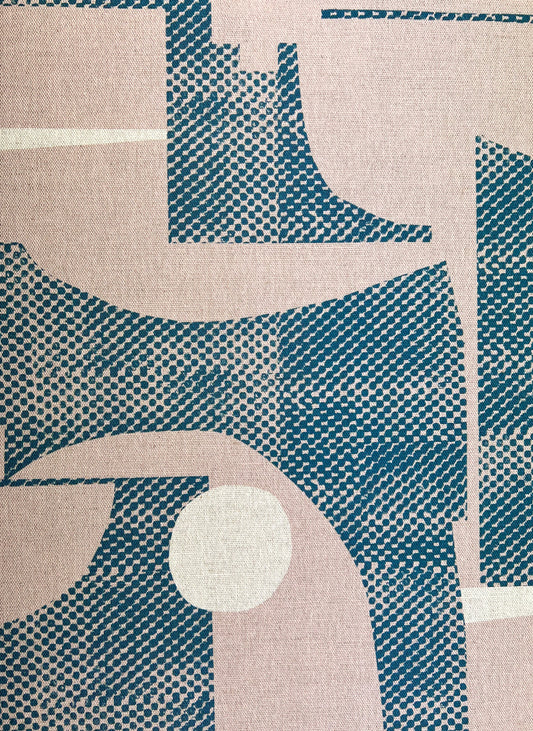 Thea Dappled - Pink Clay & Petrol Blue