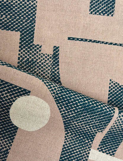 Thea Dappled - Pink Clay & Petrol Blue