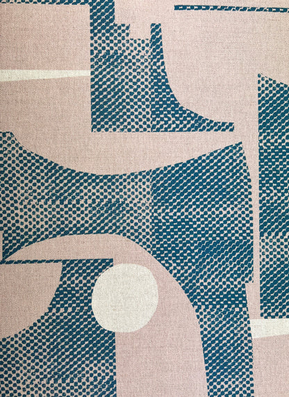 Thea Dappled - Pink Clay & Petrol Blue