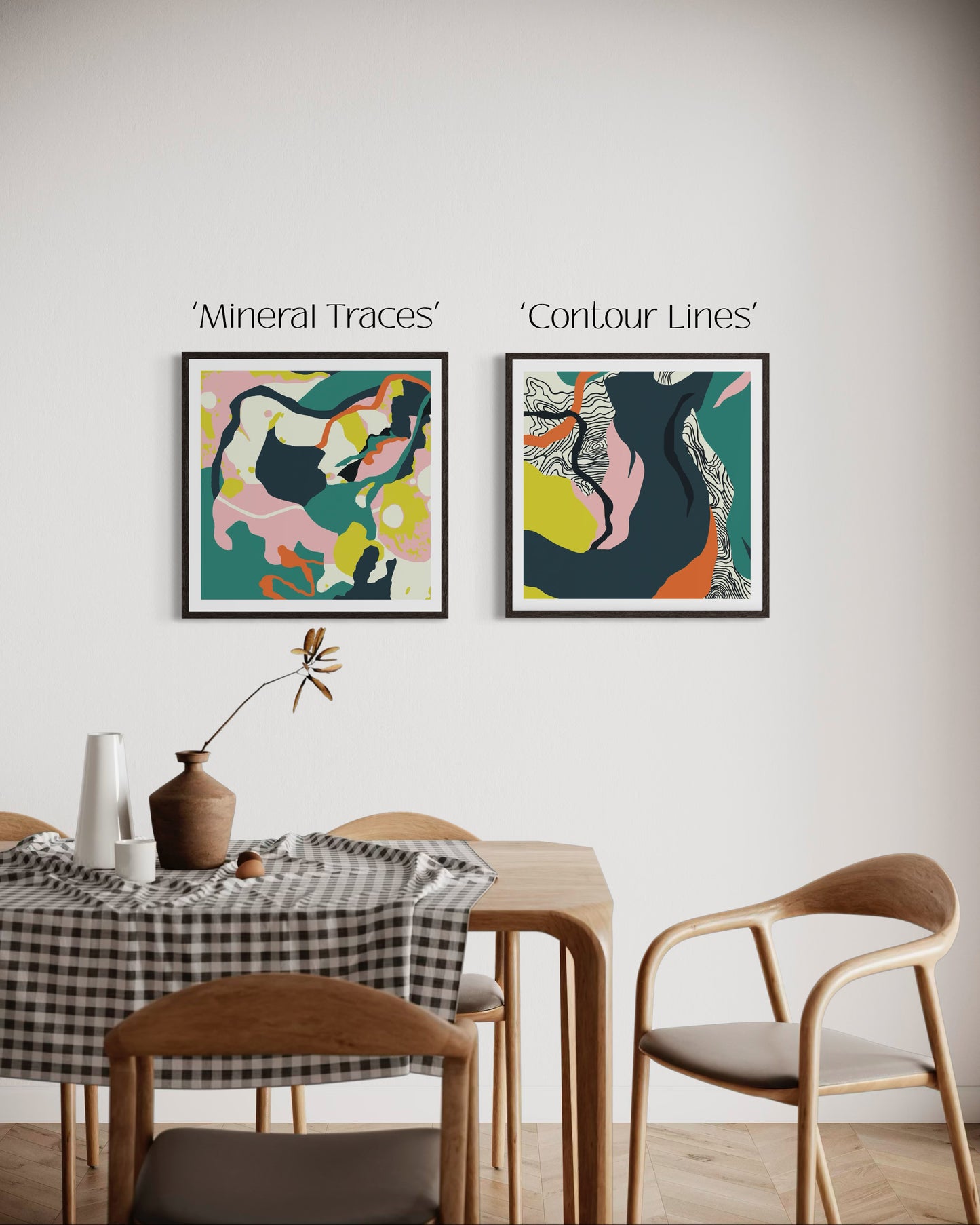 Set of Two Abstract Artworks