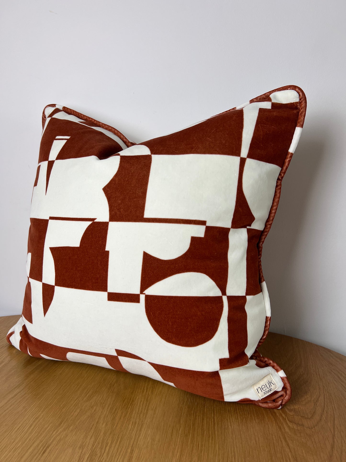 Arlo - Terracotta velvet cushion
