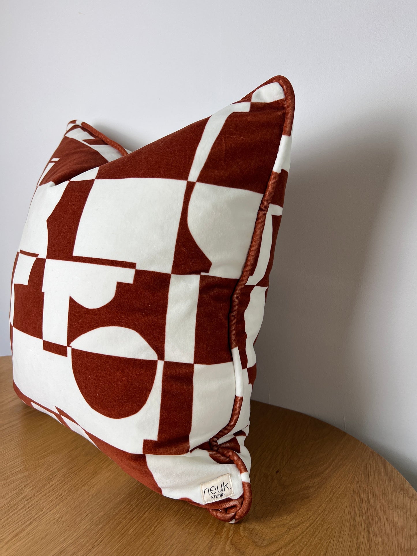 Arlo - Terracotta velvet cushion