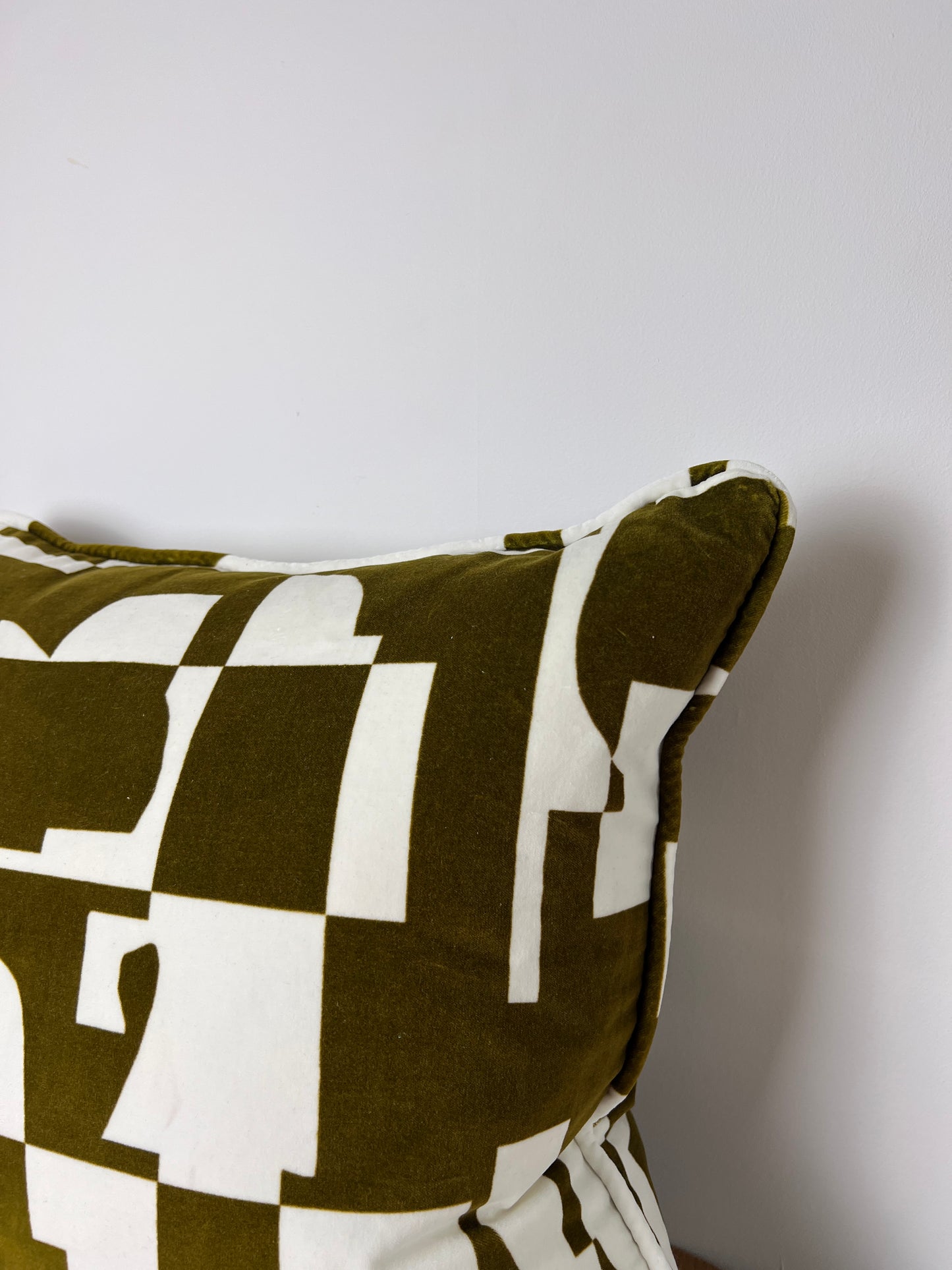 Arlo - Green Ochre velvet cushion