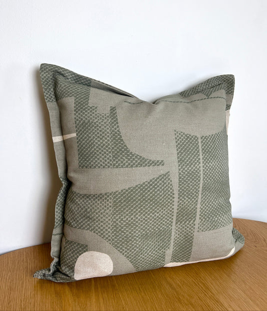 Thea Dappled - Sage & Caper linen cushion